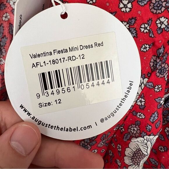 NWT Revolve x Auguste Valentina Fiesta Mini Dress in Red | Size US 8 - Picture 6 of 12